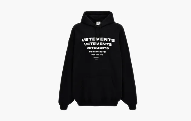 Одежда Vetements Pyramid Logo Hoodie «Black» черный