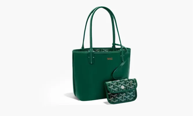 Сумки Goyard Anjou Tote «Mini Green» зеленый