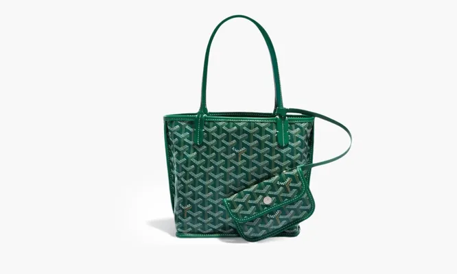 Сумки Goyard Anjou Tote «Mini Green» зеленый