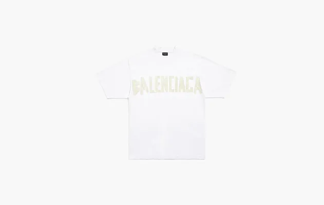 Одежда Balenciaga Tape Type T-shirt Medium Fit «White» белый