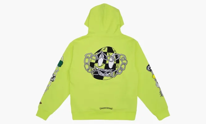 Одежда Chrome Hearts Matty Boy Link Hoodie «Lime Green» зеленый