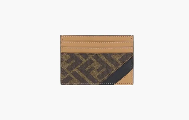 Аксессуары Fendi Fabric Card Holder «Brown» коричневый