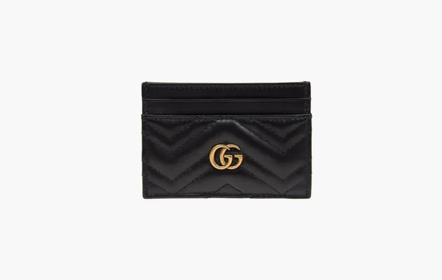 Аксессуары Gucci GG Marmont Card Holder «Black» черный