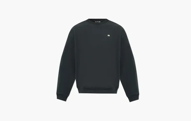 Одежда Acne Studios Sweater Face Logo Regular Fit «Dark Gray» серый