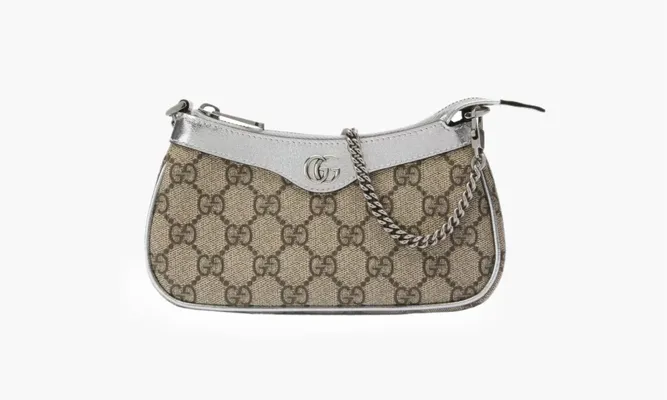 Сумки Gucci Ophidia Mini Bag «Beige/Ebony/Metallic Silver» бежевый