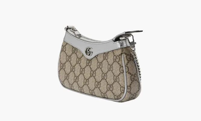 Сумки Gucci Ophidia Mini Bag «Beige/Ebony/Metallic Silver» бежевый