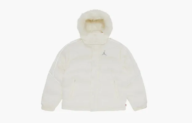 Одежда Supreme x Jordan Puffer Jacket «White» белый