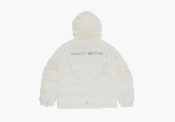 Одежда Supreme x Jordan Puffer Jacket «White» белый