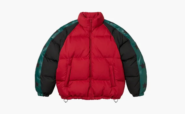 Одежда Supreme Star Sleeve Down Puffer Jacket «Red» красный