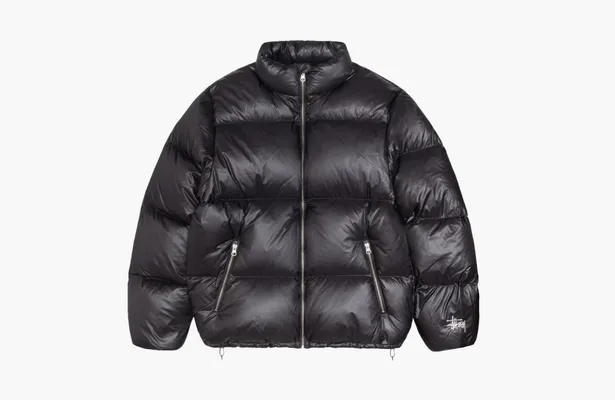 Одежда Stussy Down Puffer Parachute Ripstop «Charcoal» черный