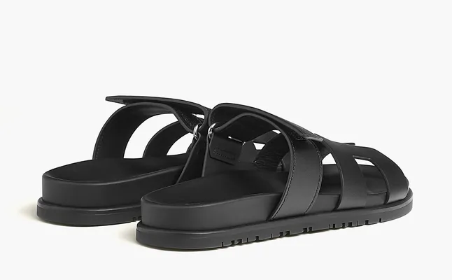 Кроссовки Hermes Chypre Sandal Calfskin Leather WMNS «Noir» черный