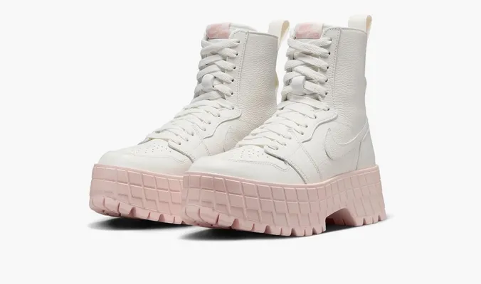 Кроссовки Air Jordan 1 High Brooklyn WMNS «Sail Legend Pink» белый