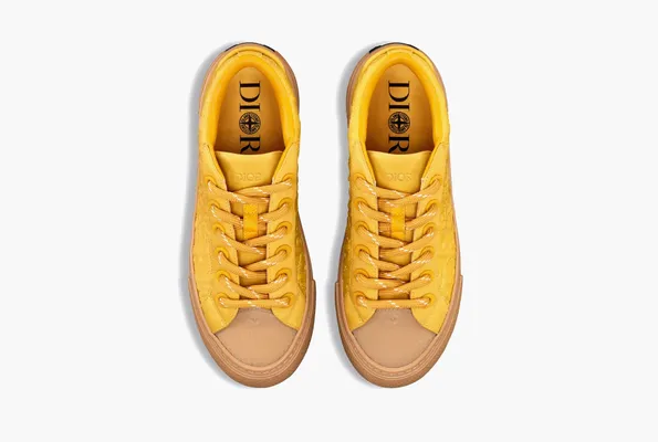 Кроссовки Stone Island x Dior B33 Skateboard Shoes «Yellow» желтый