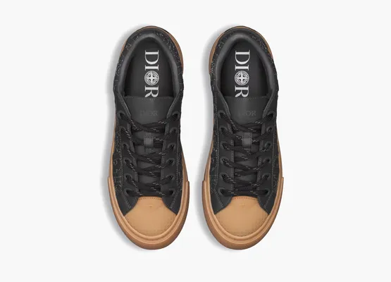 Кроссовки Stone Island x Dior B33 Skateboard Shoes «Black» черный