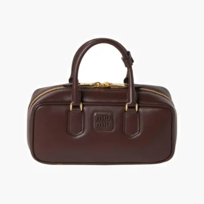 Сумки Miu Miu Arcadie leather bag «Briarwood» бордовый