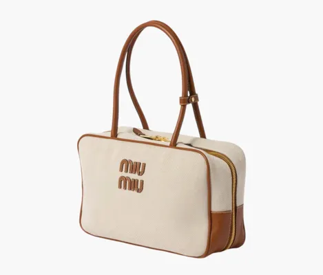 Сумки Miu Miu Canvas bag «Beige/Brandy» бежевый