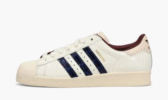 Кроссовки Wales Bonner x Adidas Superstar «Croc - Wonder White» кремовый