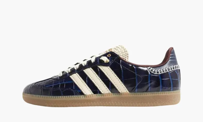 Кроссовки Wales Bonner x Adidas Samba OG «Croc - Collegiate Navy» синий