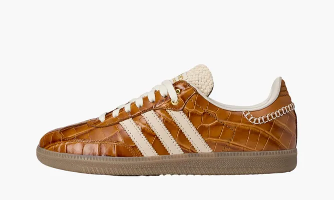 Кроссовки  Wales Bonner x Adidas Samba OG «Croc - Night Brown» коричневый