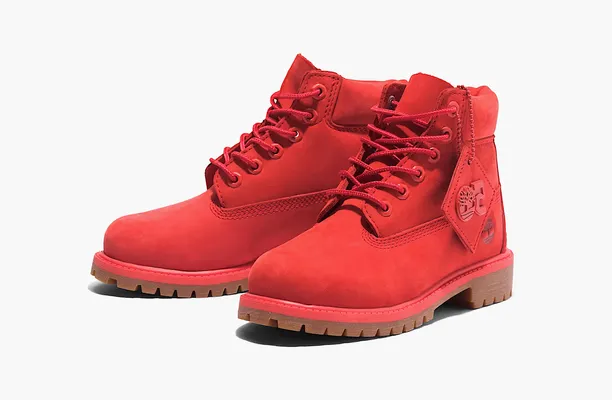 Обувь Timberland 6 Inch Premium Boot Junior «50th Anniversary - Medium Red» красный