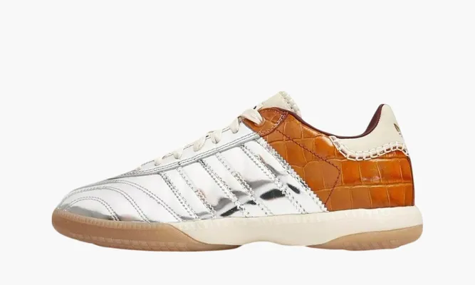 Кроссовки Wales Bonner x Adidas Samba Millennium «Silver Metallic Easy Yellow» серебряный
