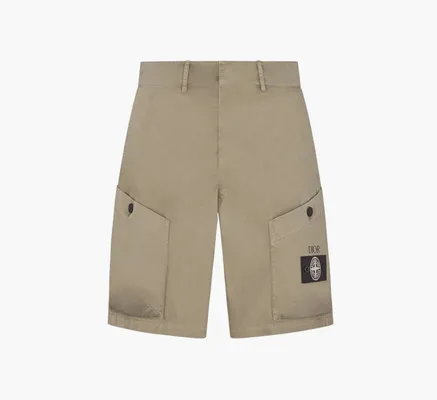 Одежда Dior x Stone Island Bermuda Shorts «Brown» бежевый