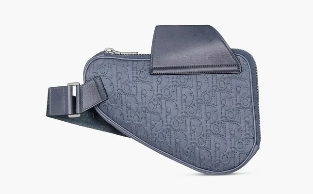 Сумки Dior x Stone Island Saddle Bag «Blue» синий