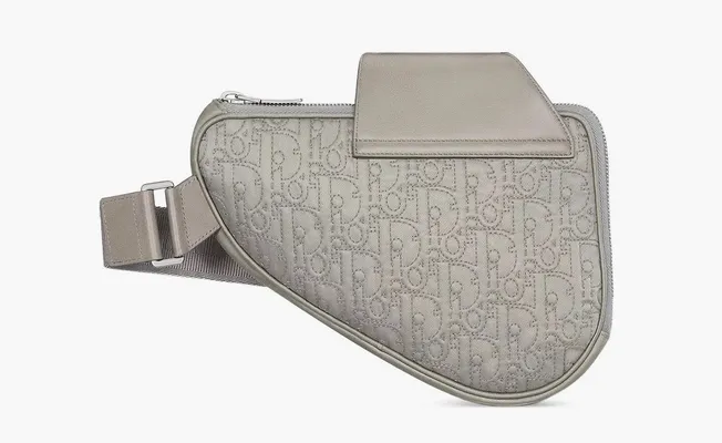 Сумки Dior x Stone Island Saddle Bag «Grey» серый