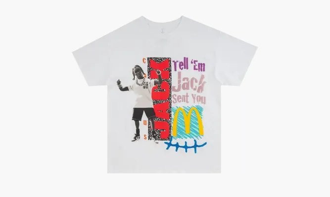 Одежда Cactus Jack by Travis Scott x McDonald's Smile T-Shirt «White» белый