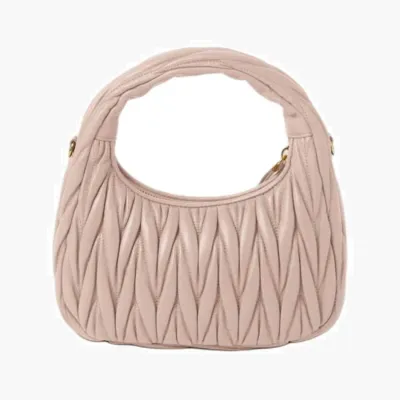 Сумки Miu Miu Matelassé Nappa Leather Hobo Bag «Cipria» 