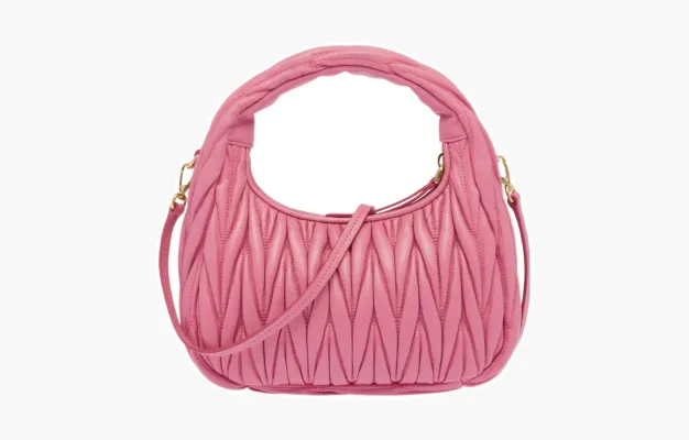 Сумки Miu Miu Wander Matelasse Nappa Leather Mini Hobo Bag «Begonia Pink» 