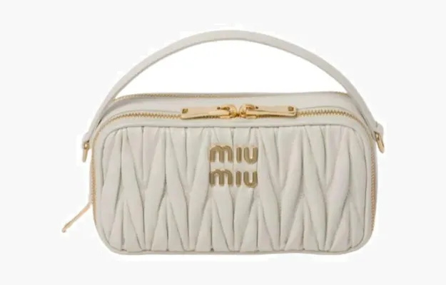 Сумки Miu Miu Matelassé Nappa Leather Shoulder Bag «White» 