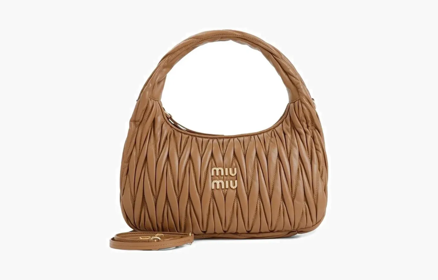 Miu Miu Matelasse Mini Hobo Bag «Caramel»