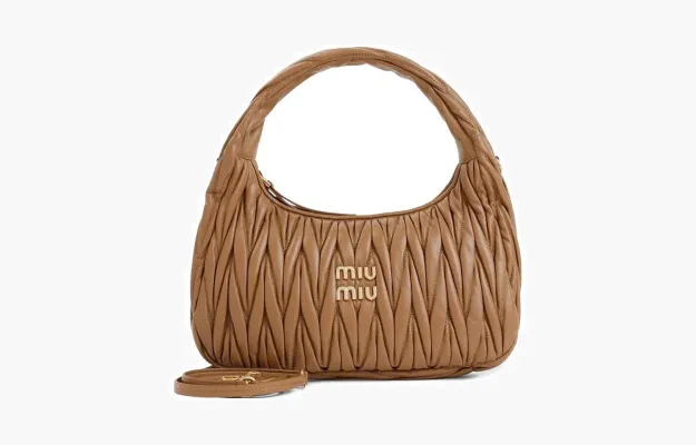 Сумки Miu Miu Matelasse Mini Hobo Bag «Caramel» 