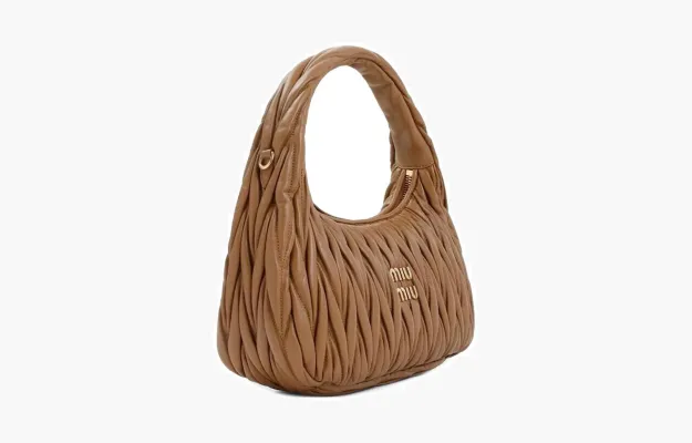 Сумки Miu Miu Matelasse Mini Hobo Bag «Caramel» 