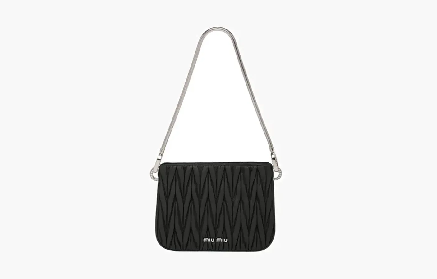 Miu Miu Sassy Matelasse Nappa Leather Shoulder Bag «Black»
