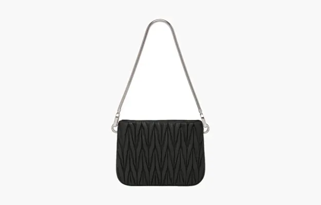 Сумки Miu Miu Sassy Matelasse Nappa Leather Shoulder Bag «Black» 