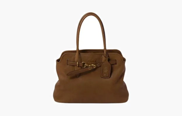 Сумки Miu Miu Aventure Nappa Leather Bag Handbag «Oak» 