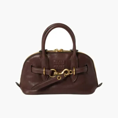 Сумки Miu Miu Aventure Nappa Leather Handbag «Brown» 