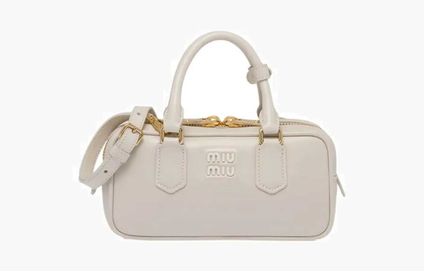 Miu Miu Arcadie Leather Bag «Chalk White»