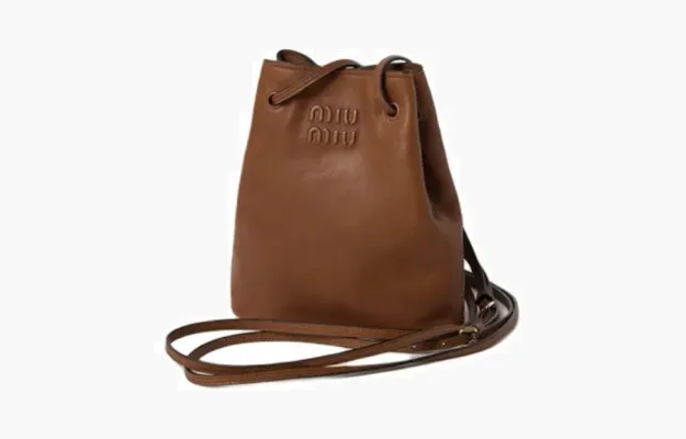 Сумки Miu Miu Nappa Bucket Logo Bag «Brown» 