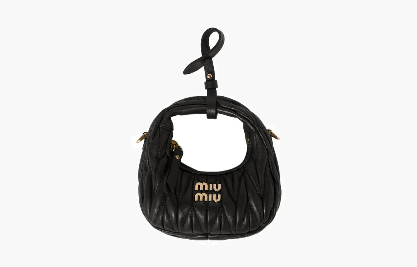 Miu Miu Matelasse Mini crossbody bag in nappa leather «Black»