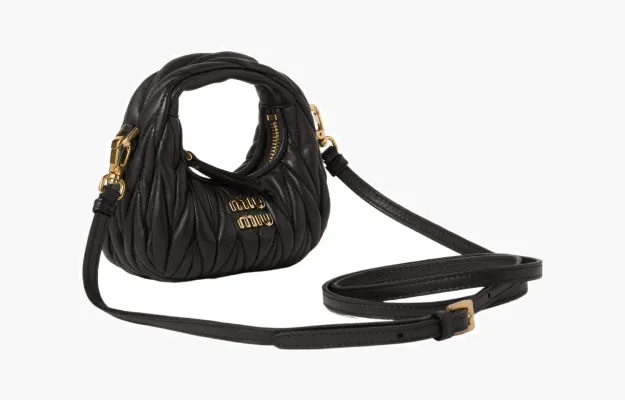 Сумки Miu Miu Matelasse Mini crossbody bag in nappa leather «Black» 
