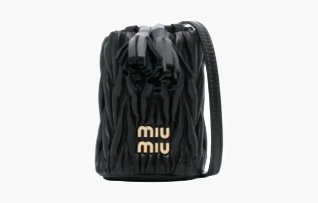 Сумки Miu Miu Matelassé nappa leather micro bag «Black» 