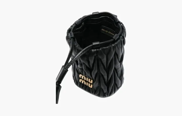 Сумки Miu Miu Matelassé nappa leather micro bag «Black» 