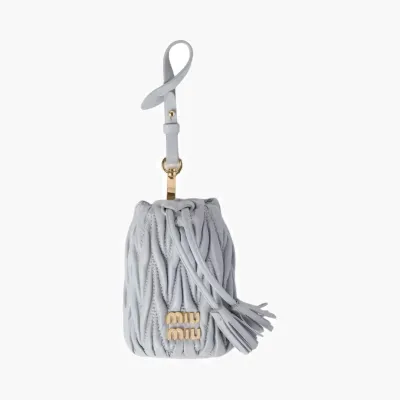 Сумки Miu Miu Matelassé Nappa Leather Micro Bag «Cornflower» 