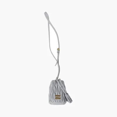 Сумки Miu Miu Matelassé Nappa Leather Micro Bag «Cornflower» 