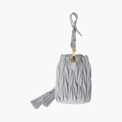 Сумки Miu Miu Matelassé Nappa Leather Micro Bag «Cornflower» 