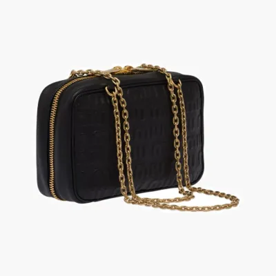Сумки Miu Miu Logo-embossed Leather Shoulder Bag «Black» 