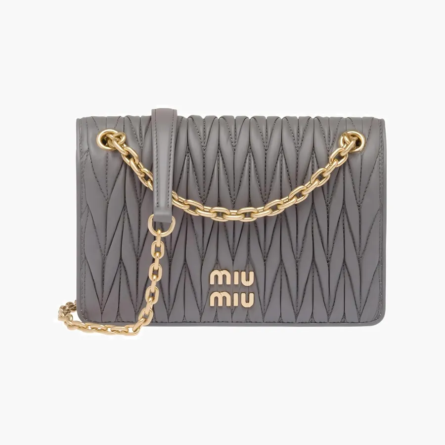 Miu Miu Matelassé Shoulder Bag «Grey»